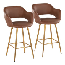 Load image into Gallery viewer, Margarite - Contemporary Fixed Height Counter Stool With Footrest (Set of 2) With Square