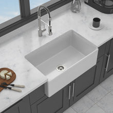 Load image into Gallery viewer, Apron-Front Reversible Single Bowl Kitchen Sink With Accessories - White