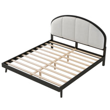Load image into Gallery viewer, Elegant Modern Upholstered Platform Bed Frame