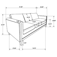 Load image into Gallery viewer, Fisher - Upholstered Panel Arm Sofa - Taupe