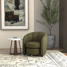 Load image into Gallery viewer, Barrel Chair With Nesting Ottoman - Forest Green