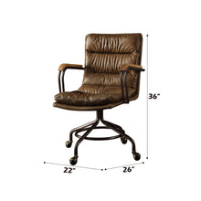 Load image into Gallery viewer, Harith - Vintage Top Grain Leather Office Chair - Brown