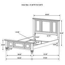 Load image into Gallery viewer, Cortina - 4 Piece Queen Bedroom Set With Ornate Panels And Storage - Cream White