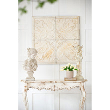 Load image into Gallery viewer, Distressed Wooden Square Wall Panels (Set of 4) - White