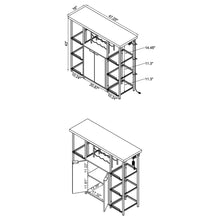 Load image into Gallery viewer, Parsley - 2 Door Bar Cabinet With Built In Charging Ports - Glossy White