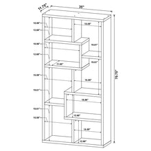 Load image into Gallery viewer, 8 Shelf Geometric Bookcase