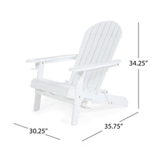 Load image into Gallery viewer, Zenithia - Outdoor Foldable Adirondack Chair With 2 Cup Holders - White