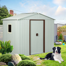 Load image into Gallery viewer, 88.98" Outdoor Metal Storage Shed With Window