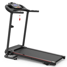 Load image into Gallery viewer, Foldable Electric Treadmill With 2.5Hp Motor, 12Km / H Speed, 3 Incline Levelstooth Music, Heart Rate Sensor, Spacious Running Belt For Indoor - Black