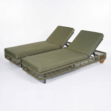 Load image into Gallery viewer, Outdoor Chaise Lounge & Wheels, 5 Position Adjustable Backrest