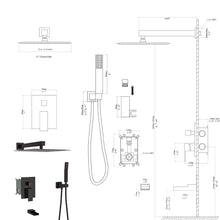 Load image into Gallery viewer, 10" Wall Mounted Square Shower System With Rough In Valve