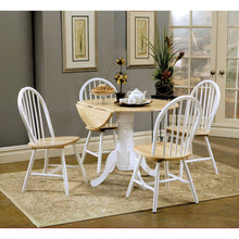Load image into Gallery viewer, Greer - 5 Piece Dining Set With Drop Down Leaf Table And Curved Back Chairs - White