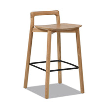 Load image into Gallery viewer, Sven - Modern Minimalist Low Back Counter Stool - Natural Blonde Ash