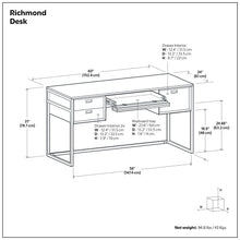 Load image into Gallery viewer, Richmond - Desk - Rustic Natural Aged Brown