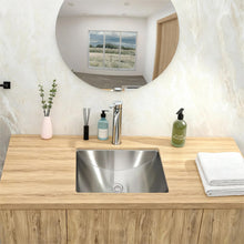 Load image into Gallery viewer, Undermount Bathroom Sink With Pop Up Drain, Durable Material, Easy Clean Nano Finish - Brushed Nickel