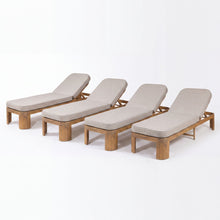 Load image into Gallery viewer, Outdoor Chaise Lounge With Cushion, 5 Position Adjustable Backrest