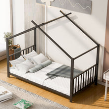 Load image into Gallery viewer, Metal House Platform Bed With Modern Design And Durable Frame