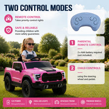 Load image into Gallery viewer, 12V Kids Ride On Car With Remote Control, 4 Wheel Shock Absorption, Multifunctional Music Player Perfect Gift For Toddlers - Pink