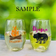 Load image into Gallery viewer, Wine-Oh! - TENNIS SAYINGS Shatterproof Wine Glasses