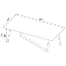 Load image into Gallery viewer, Vesper - Dining Rectangular Table - White Marble
