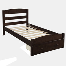 Load image into Gallery viewer, Platform Bed Frame With Storage Drawer And Wood Slat Support No Box Spring Needed