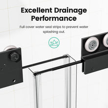 Load image into Gallery viewer, Semi Frameless Double Sliding Shower Door With Tempered Glass