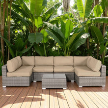 Load image into Gallery viewer, Seating Set With Cushions Handcrafted Wicker Design
