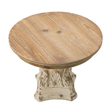 Load image into Gallery viewer, Cake Stand, Wood Cake Plate With Magnesium Base - Cream / Brown