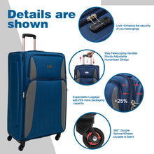 Load image into Gallery viewer, 4 Piece Set Softshell Luggage