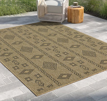 Load image into Gallery viewer, Earth - 2'7" X 7'3" Indoor, Outdoor Area Rug - Jute / Black