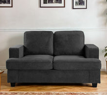 Load image into Gallery viewer, Modern Loveseat, Comfortable 2 Seater Couch With Deep Seating, Loose Back Cushions, Wide Arms