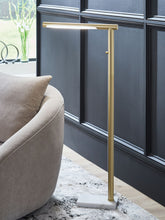 Load image into Gallery viewer, Santiford - Metal Floor Lamp - Gold Finish / White