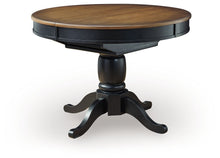 Load image into Gallery viewer, Clorazi - Oval Dining Room Butterfly Extension Table - Black / Brown