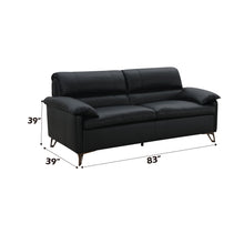 Load image into Gallery viewer, Eilene - Top Grain Leather Loveseat - Black