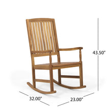 Load image into Gallery viewer, Muse - Outdoor Acacia Rocking Chair With Slat Design - Teak