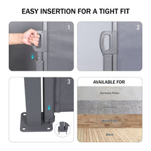 Load image into Gallery viewer, Retractable Side Screen Awning, Uv Resistant, Waterproof, Patio Privacy Screen For Garden, Balcony, Courtyard