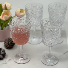 Load image into Gallery viewer, Paisley Acrylic Wine Glasses (Set of 4)