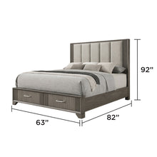 Load image into Gallery viewer, Hugo - Storage Bed With Upholstered Headboard