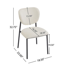 Load image into Gallery viewer, Modern Upholstered Dining Chairs With Metal Legs (Set of 2) - Beige