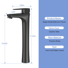 Load image into Gallery viewer, Single Handle Vessel Sink Faucet With Tall Spout For Bathroom Vanity - Oil-Rubbed Bronze