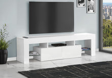 Load image into Gallery viewer, TV Stand, Console, Media Entertainment Center, Storage Cabinet, Glossy Contemporary & Modern - White