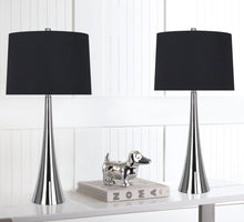 Load image into Gallery viewer, Diana - Contemporary Table Lamp (Set of 2) - Polished Nickel / Black Satin