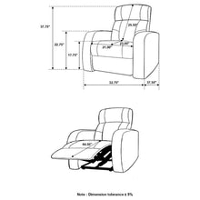 Load image into Gallery viewer, Upholstered Recliner With Cup Holder Comfort Lounge Chair - Black
