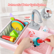 Load image into Gallery viewer, Kids Play Kitchen With Mud Kitchen Set & Water Play Toys For Outdoor Use - Green