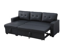 Load image into Gallery viewer, Upholstered Pull Out Sectional Sofa With Chaise