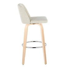 Load image into Gallery viewer, Toriano - Contemporary, Fixed Height Barstool Swivel & Round Footrest (Set of 2)
