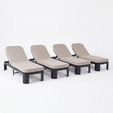 Load image into Gallery viewer, Outdoor Chaise Lounge With Cushion, 5 Position Adjustable Backrest