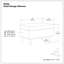 Load image into Gallery viewer, Shiloh - Small Storage Ottoman