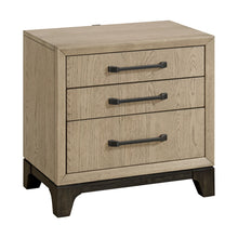 Load image into Gallery viewer, 3 Drawer Nightstand With USB Charging Port - Brown
