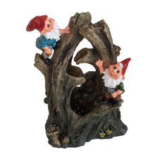 Load image into Gallery viewer, Decorative Woodland Gnome Water Fountain With LED Light - Brown